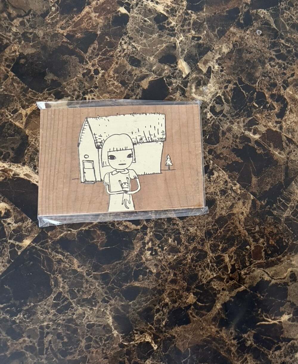 Yoshitomo Nara Apple Box Postcard Limited Edition Blue Museum Aomori Art